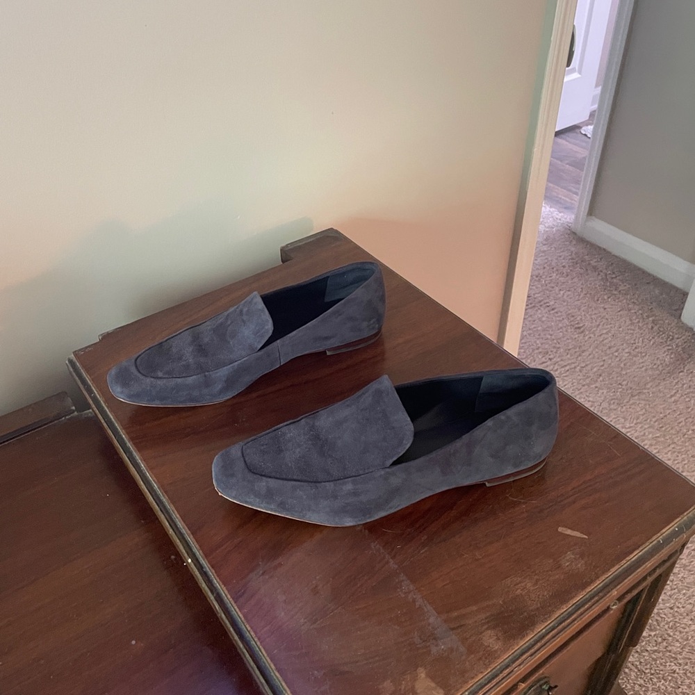 Women’s Blue Suede Loafers